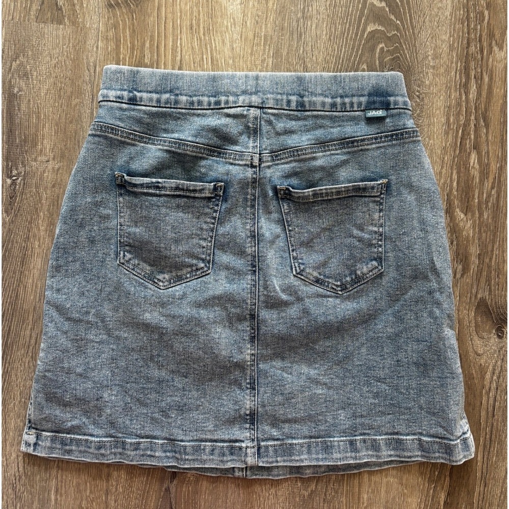 JAG On The Go Skort Blue Denim Pull On Stretch Jean Skirt Size 4 - Picture 2 of 7